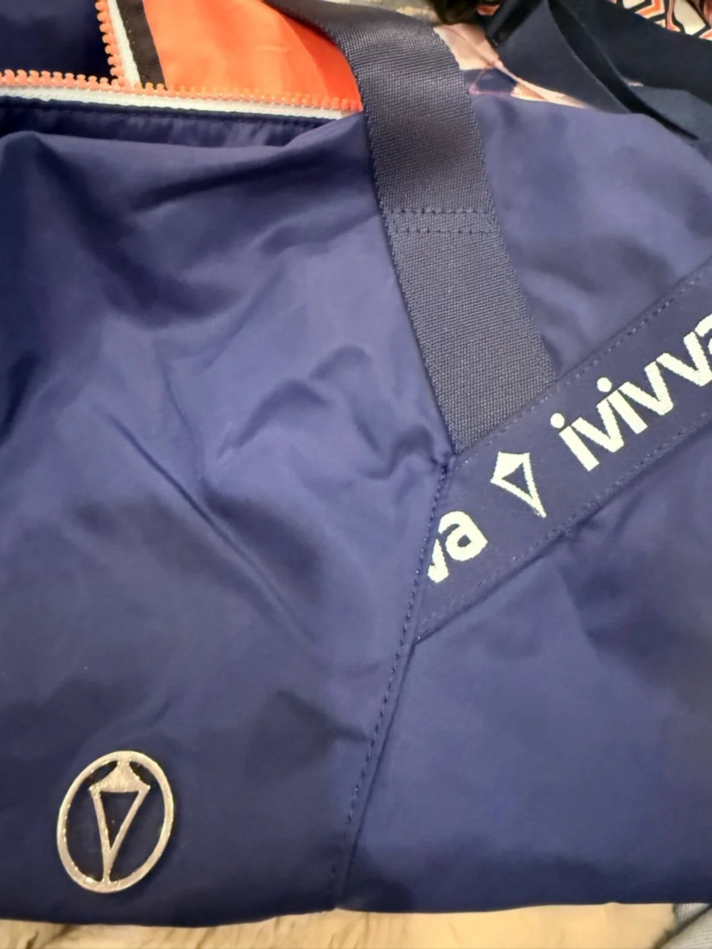 LuluLemon Ivviva Game On Bag Navy and Pink Duffel Crossbody